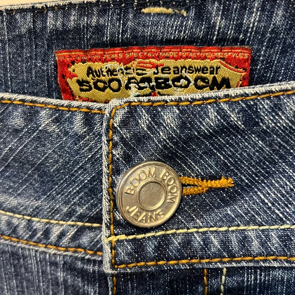 🔴 CLEARANCE🔖 BOOM BOOM 👖 VTG SEQUIN EMBELLISHED FLARE JEANS Women’s Juniors 9 - Picture 6 of 7